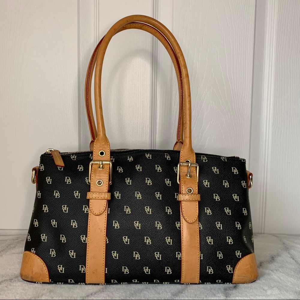 Dooney & Bourke Black Monogram Satchel